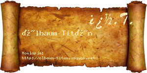 Ölbaum Titán névjegykártya